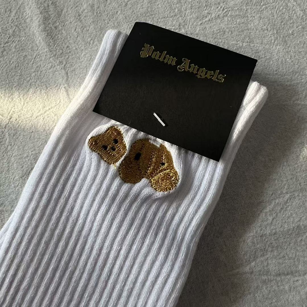 Accessiories PALM ANGELS BEAR EMBROIDERY SOCKS 1:1 Version - Image 4