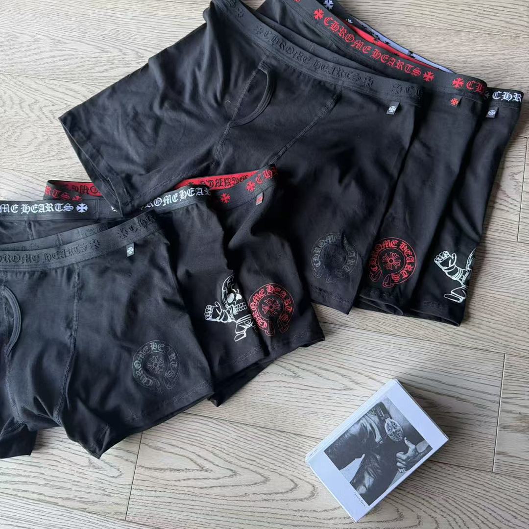 Chanel CHR HEARTS New Underwear Boxer Brief BLACK/RED Long & Short ——Perfect Quality, photo 1