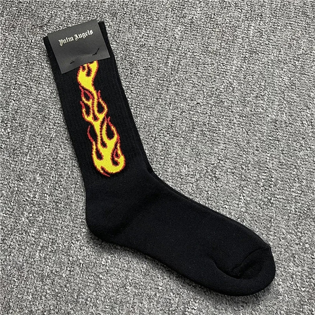 Accessiories 1:1 Palm Angels Flame Towel Socks - Image 4