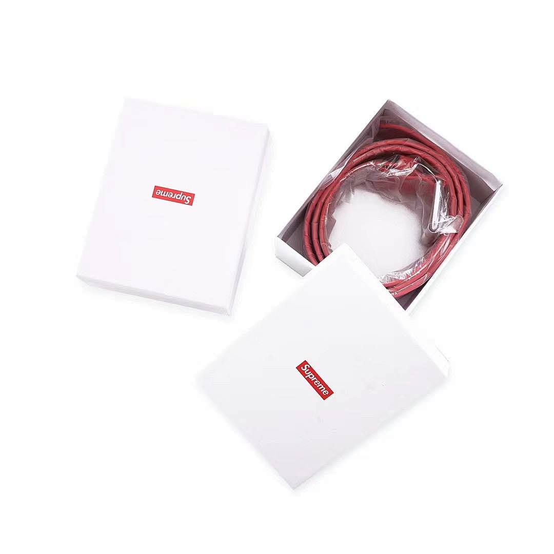 bag/homeware/accessories SU* BELT RED / BLACK Real Cow Leater - Image 11