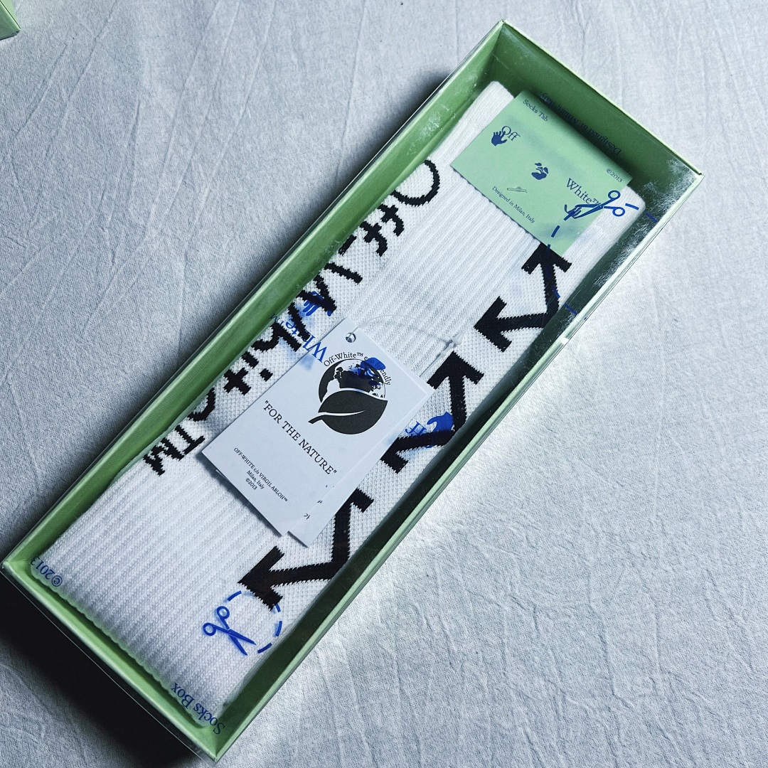 Accessiories OFF White Top Towel Socks - Image 2