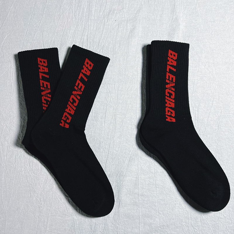 Accessiories B MEN'S RACER SOCKS IN BLACK/RED, photo 1