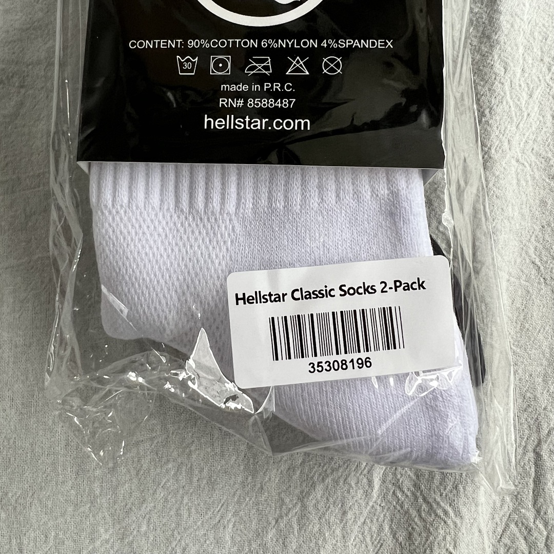 Accessiories Hellstar Black/White 2 Pacs A Set Socks - Image 4