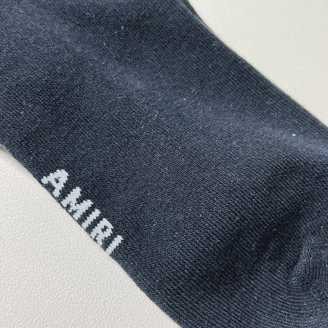 AMIRI SCRIPT TUBE SOCK Black—In Stock Now - Image 6