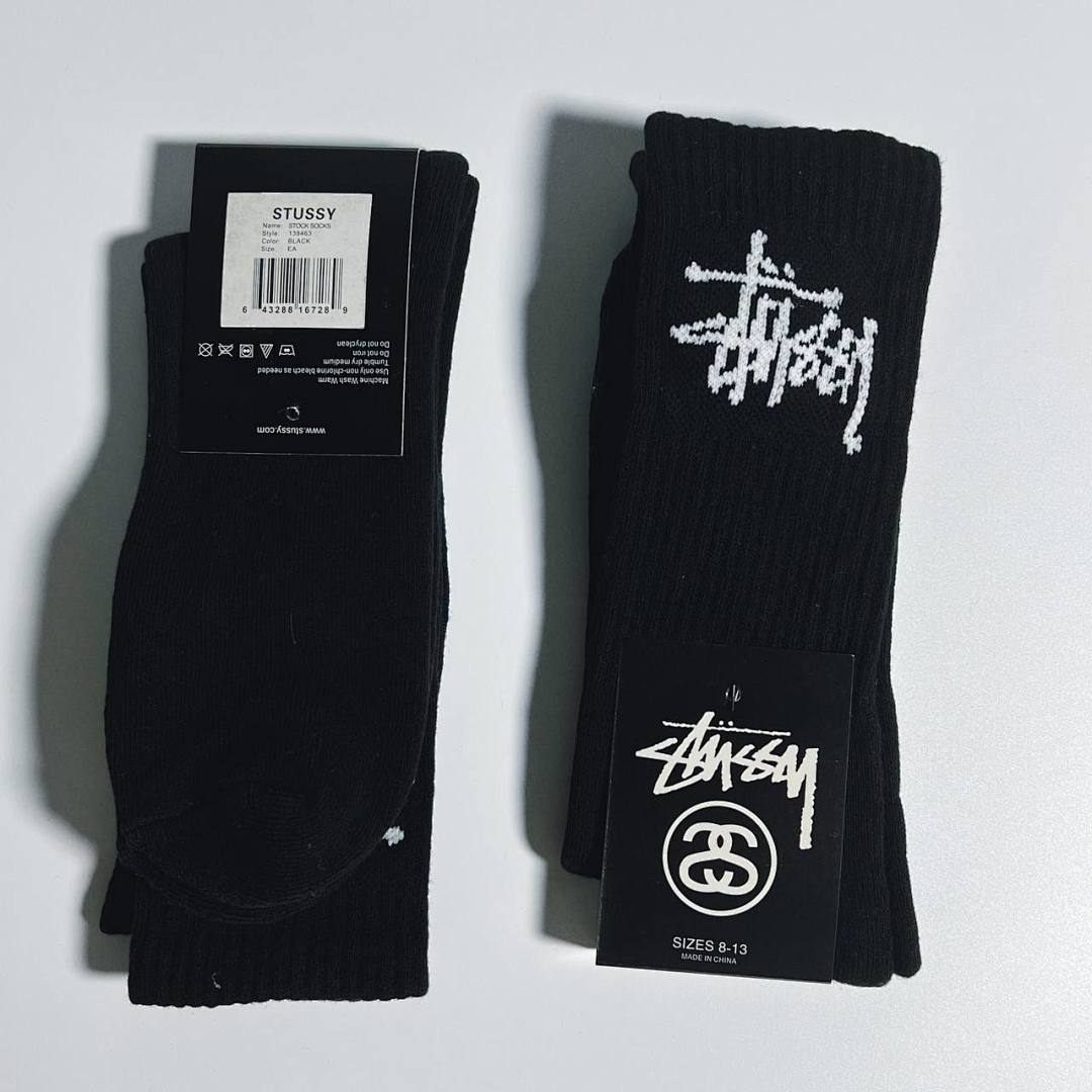 Accessiories STU Black Big Logo Towel Sock Print - Image 3
