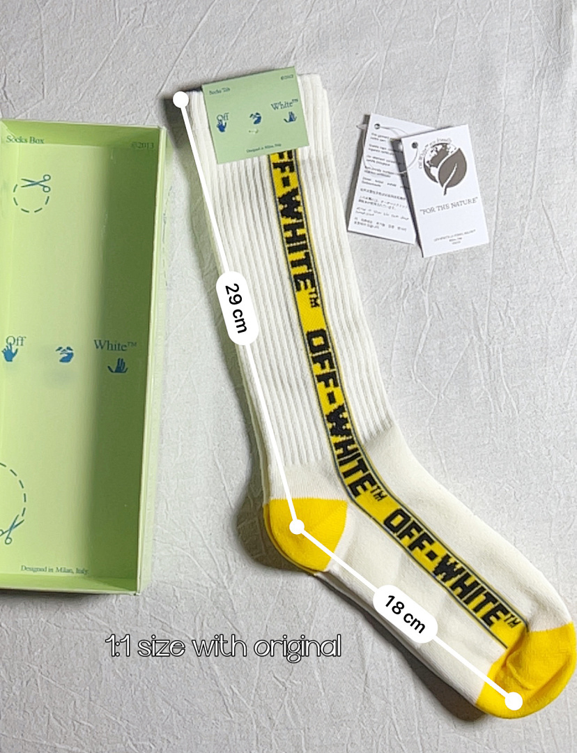 Accessiories OFF WHITE Industry Yellow Sock - Image 8