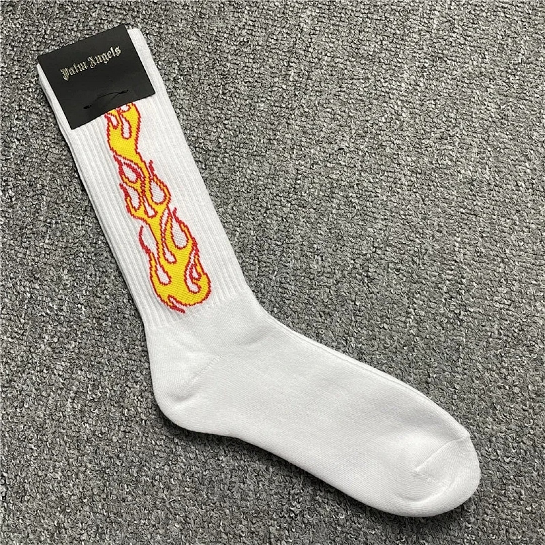 Accessiories 1:1 Palm Angels Flame Towel Socks - Image 5
