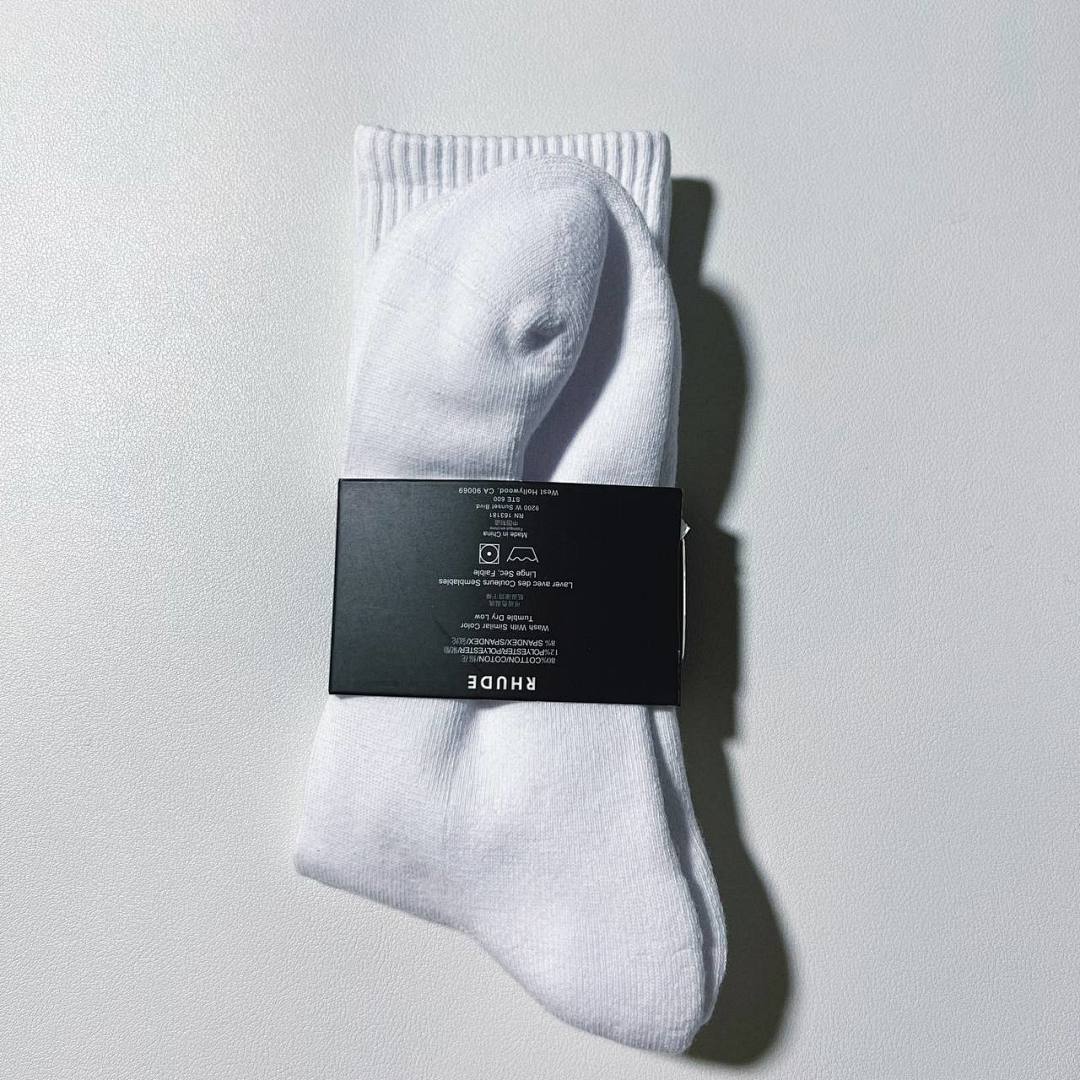 Accessiories RHUDE CREST LOGO SOCK (White Blue) - Image 12