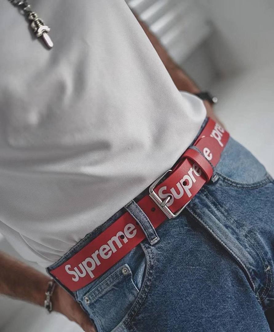 bag/homeware/accessories SU* BELT RED / BLACK Real Cow Leater - Image 27