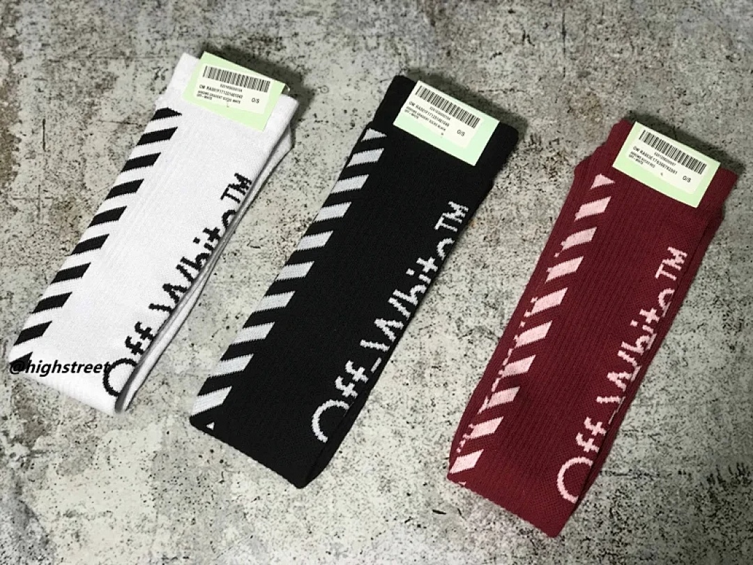 Accessiories 1:1 OFF WHITE Socks Ow Solid Cotton Fleece Sole Triple