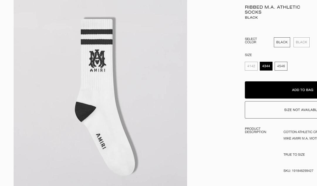 AMIRI 1: 1 Amiri Towel Socks ——With Tag - Image 29