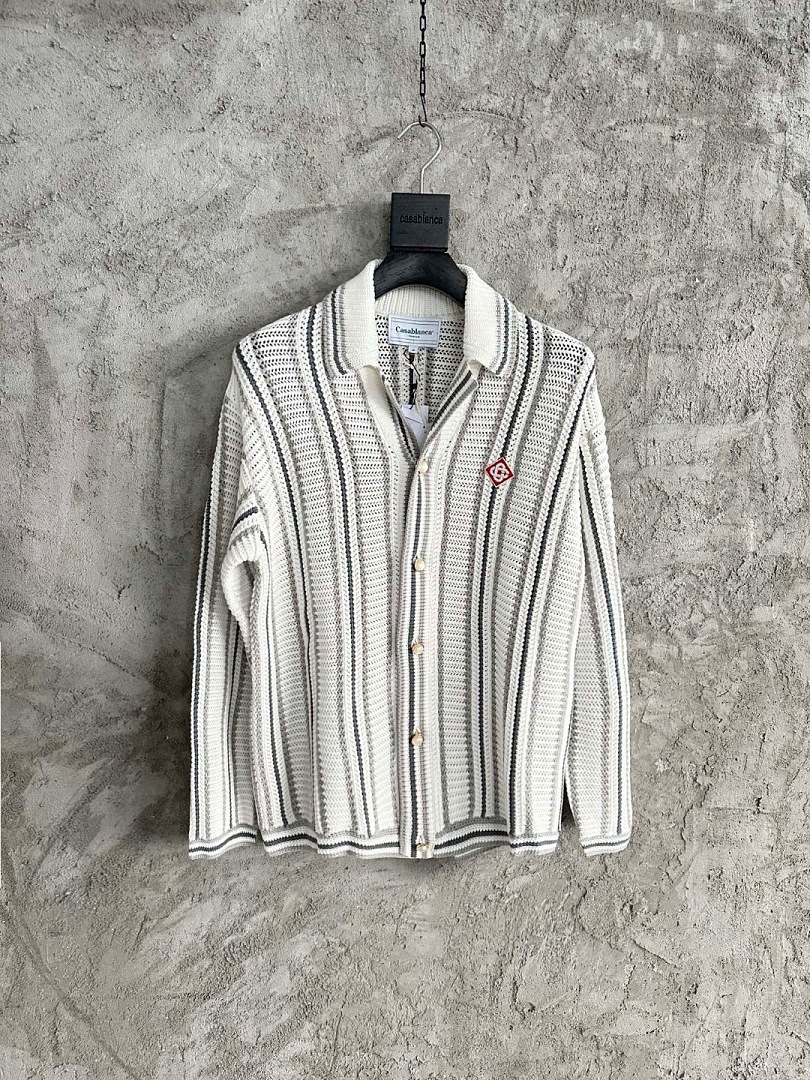 On Running Grey Striped Fleece -- Long Sleeve, photo 1