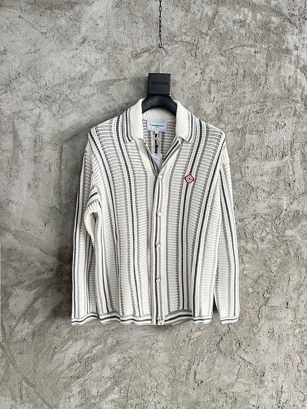 On Running Grey Striped Fleece -- Long Sleeve, photo 1