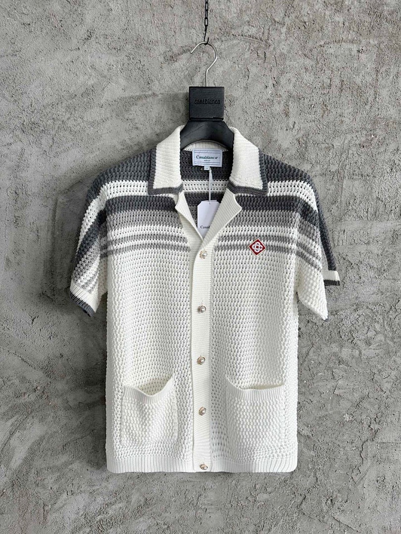 C*asablanca Grey Striped Fleece, photo 1