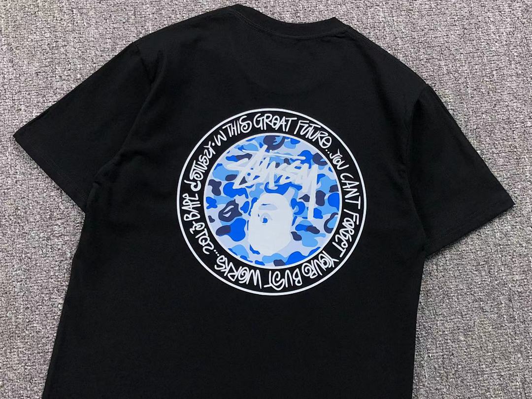 Bape 78 BAPE STUSSY T-SHIRT 411181642 (Im 170Cm 57Kg I Wear Size S In The Phot) - Image 9