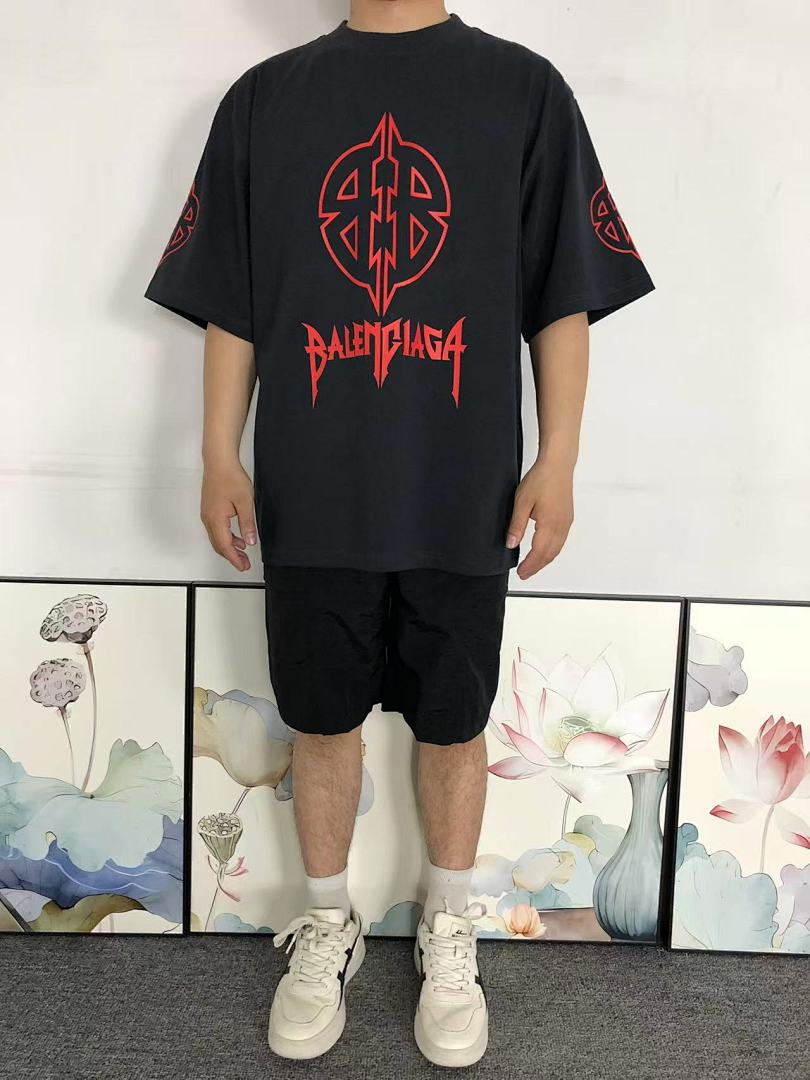Balenciaga 125 B⭐L⭐⭐⭐IA⭐A T-SHIRT 42041307163 (Im 170Cm 60Kg I Wear Size XS In The Phot) - Image 3