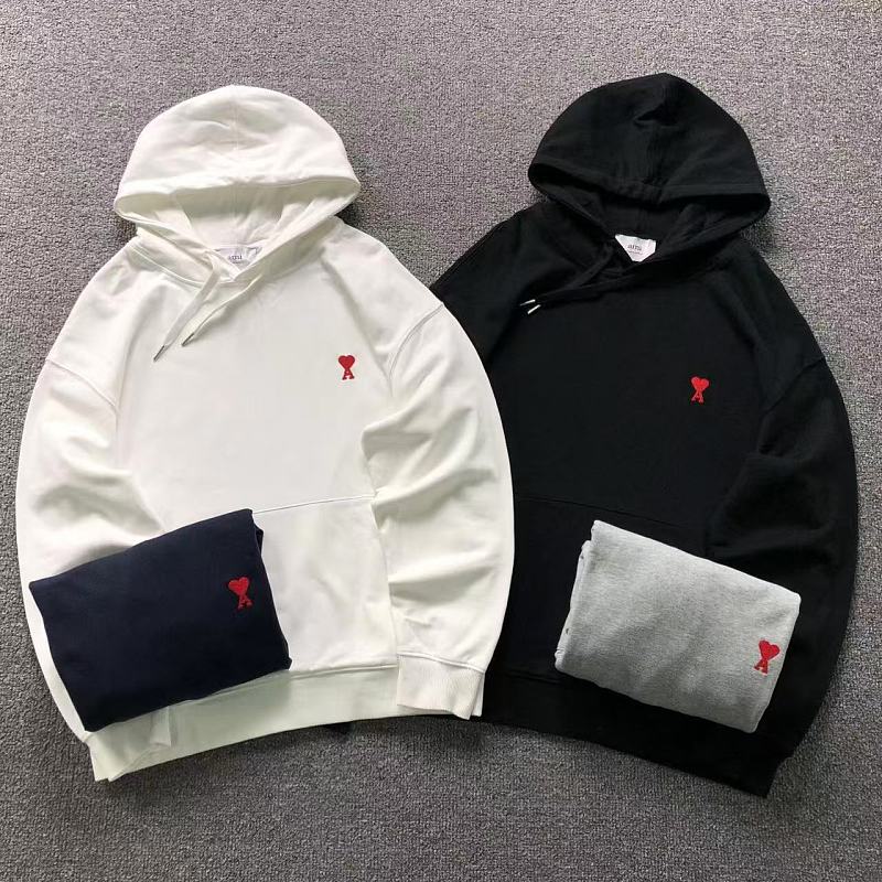 AMI 168 AMI HOODIE 3208212621 (Im 170Cm 60Kg I Wear Size M In The Phot)