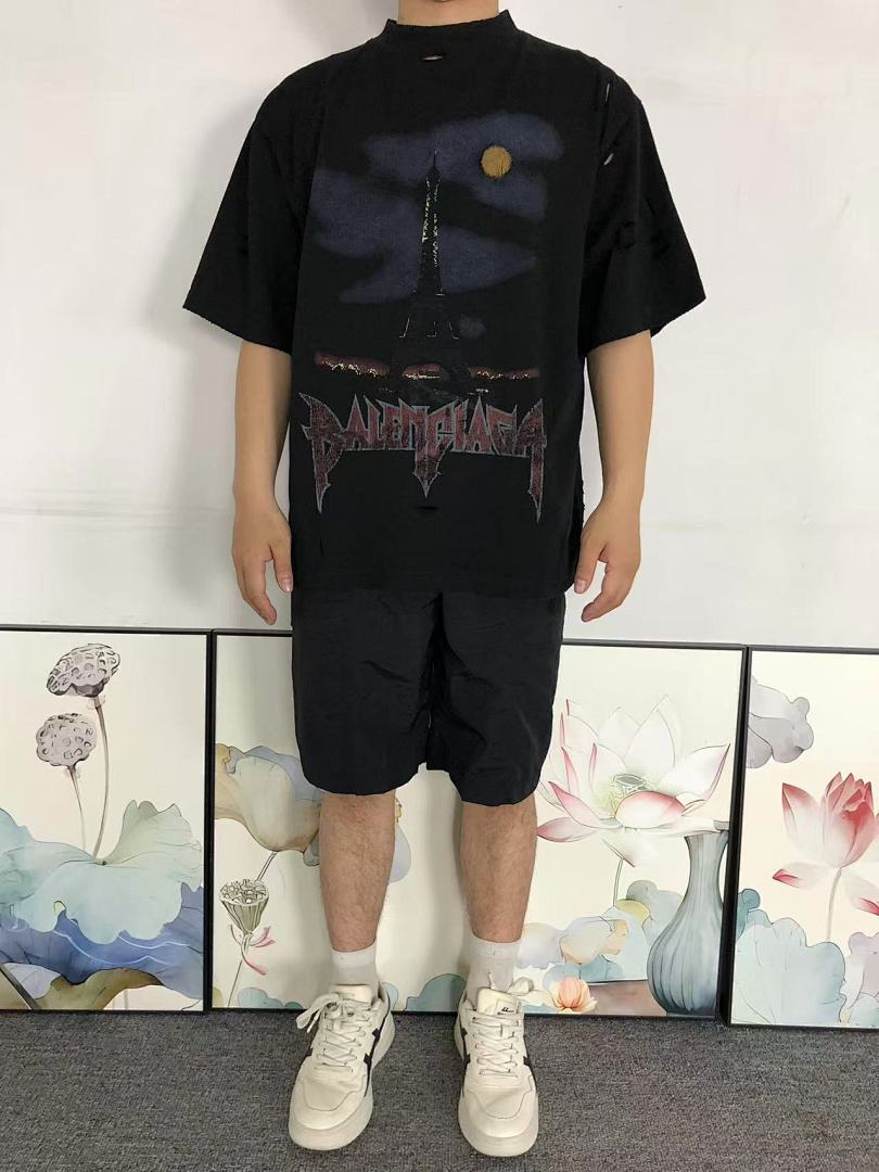 Balenciaga 135 B⭐L⭐⭐⭐IA⭐A T-SHIRT 42041314163 (Im 170Cm 60Kg I Wear Size XS In The Phot) - Image 3