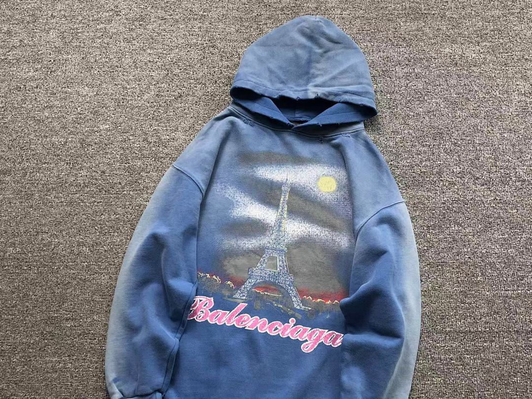 Balenciaga 255 B⭐L⭐⭐⭐IA⭐A HOODIE 5101183136 (Im 170Cm 60Kg I Wear Size M In The Phot) - Image 9