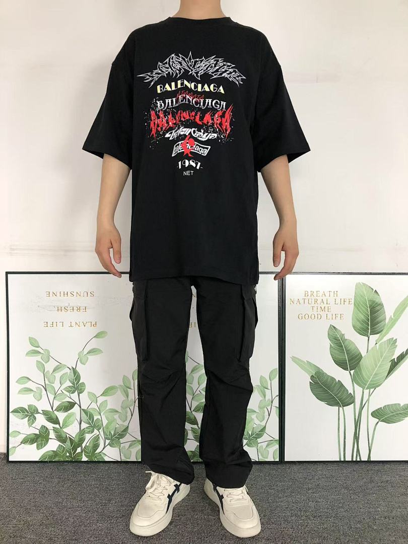Balenciaga 108 B⭐L⭐⭐⭐IA⭐A T-SHIRT 213030321 (Im 170Cm 55Kg I Wear Size S In The Phot) - Image 3