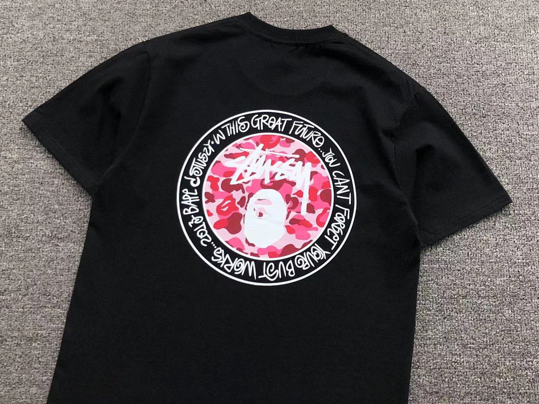 Bape 78 BAPE STUSSY T-SHIRT 411181942 (Im 170Cm 57Kg I Wear Size S In The Phot) - Image 24