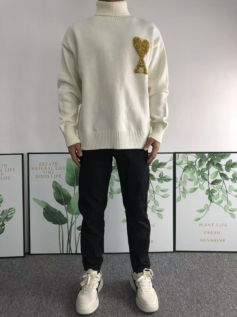 AMI 158 AMI SWEATER 312180617 (Im 170Cm 55Kg I Wear Size S In The Phot) - Image 3