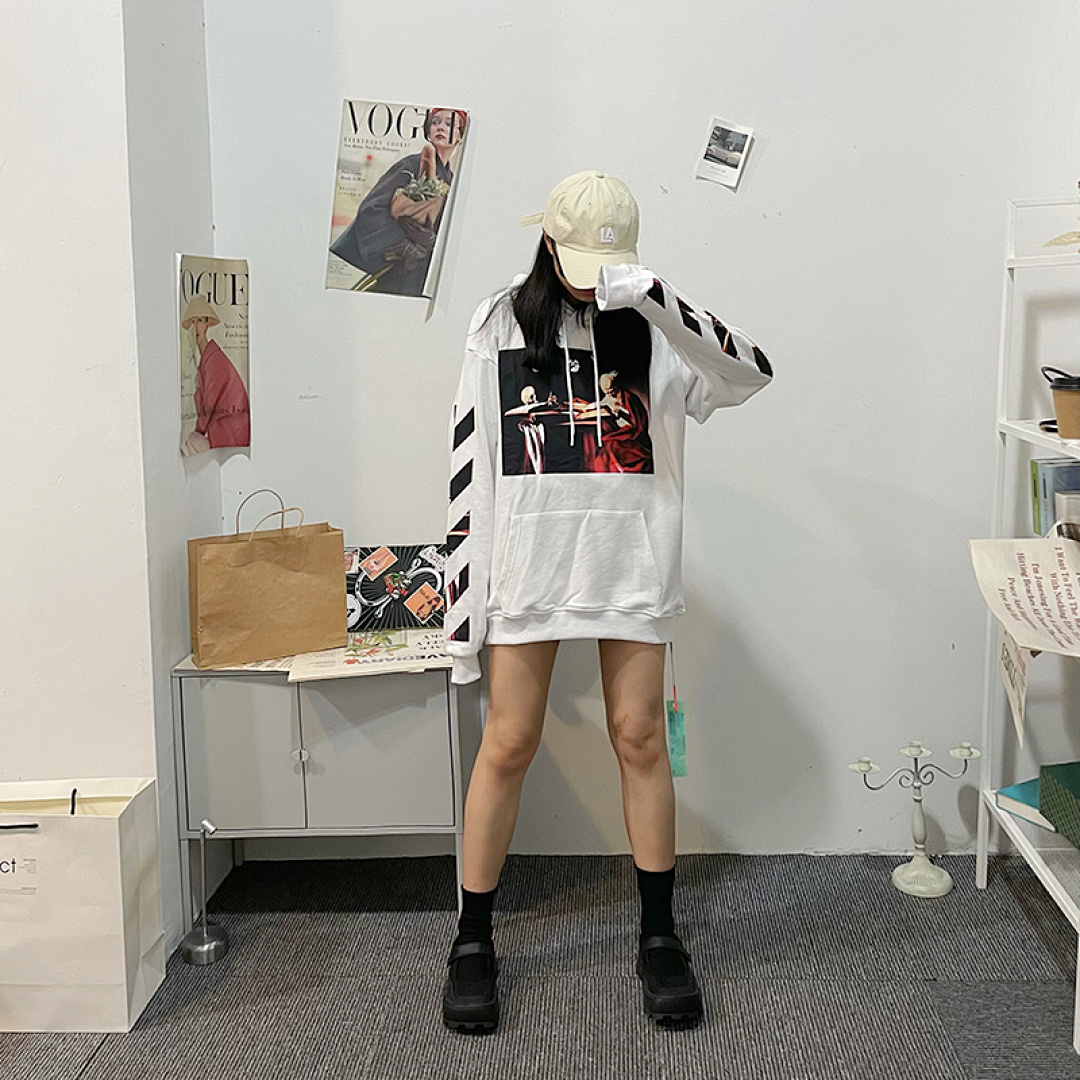 Off-White 129 OFF-WHITE (WHITE HOODIE) - Image 35