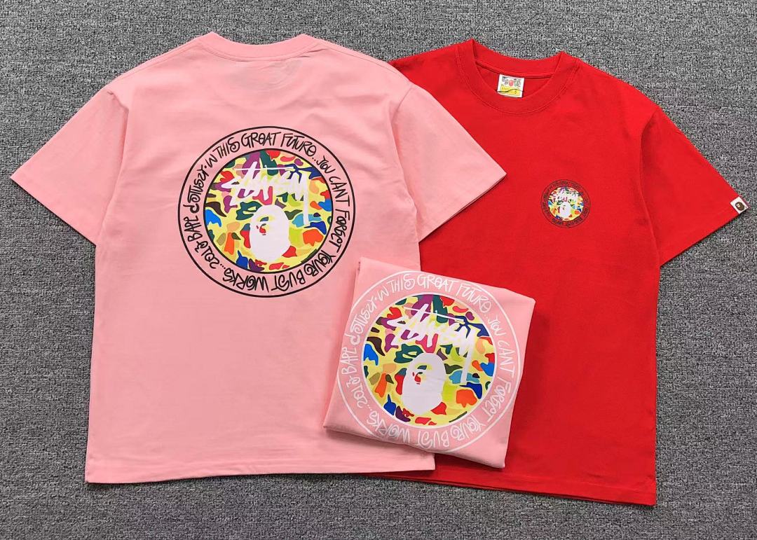 Bape 79 BAPE STUSSY T-SHIRT 411182842 (Im 170Cm 57Kg I Wear Size S In The Phot) - Image 5