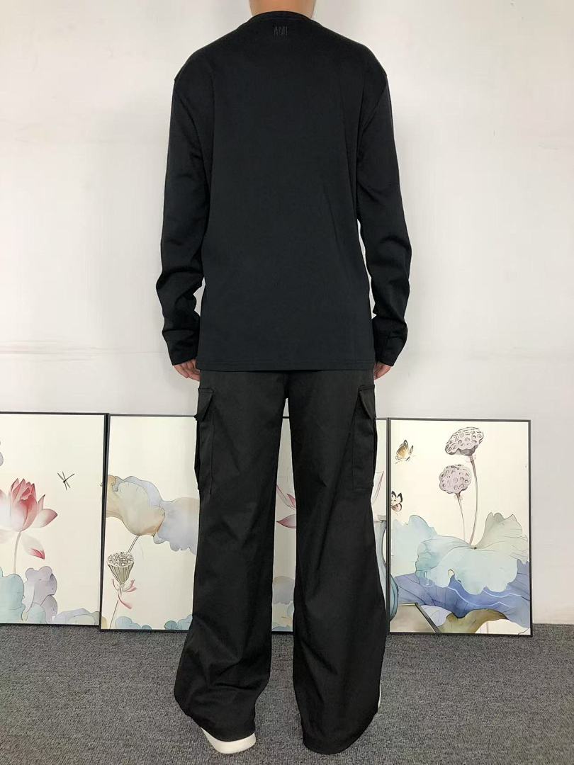 AMI 95 AMI LONG SLEEVED 3107171203 (Im 170Cm 60Kg I Wear Size L In The Phot) - Image 4
