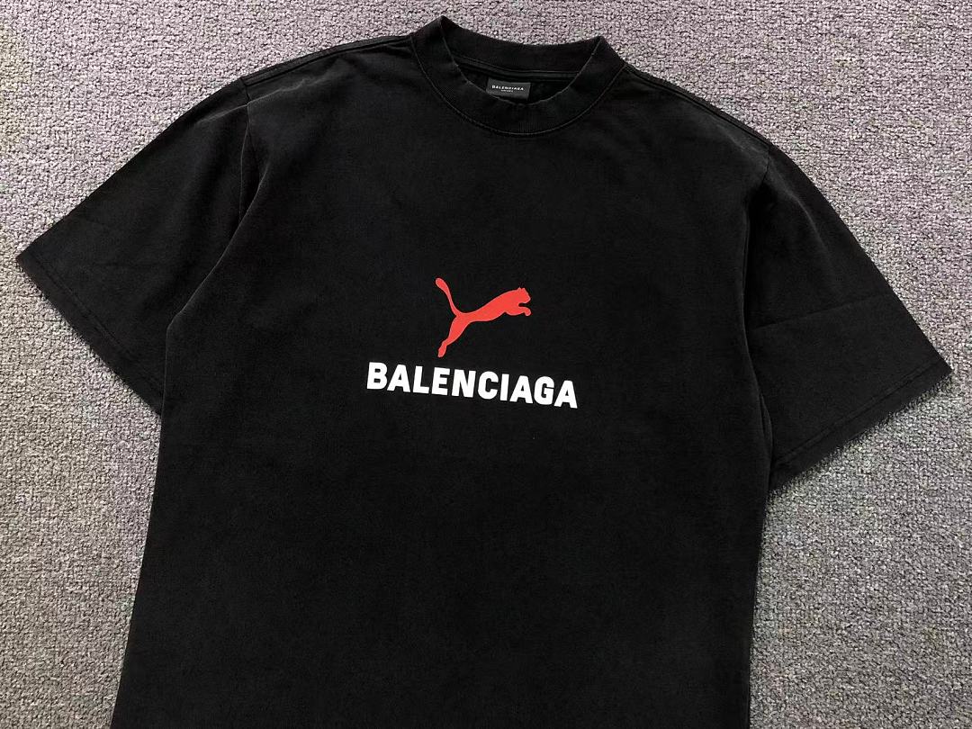 Balenciaga 128 B⭐L⭐⭐⭐IA⭐A PUMA T-SHIRT 42042607163 (Im 170Cm 60Kg I Wear Size XS In The Phot) - Image 7