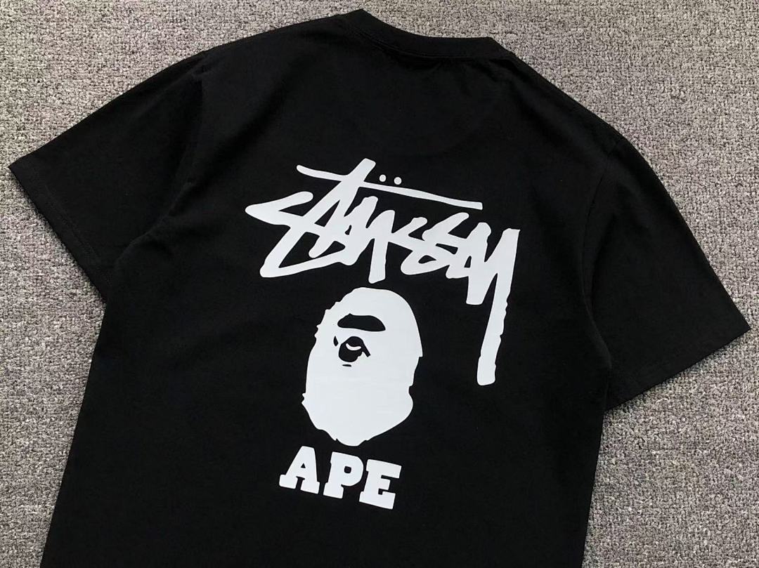 Bape 79 BAPE STUSSY T-SHIRT 411182242 (Im 170Cm 57Kg I Wear Size S In The Phot) - Image 9