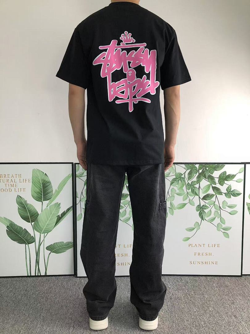 Bape 79 BAPE STUSSY T-SHIRT 411183142 (Im 170Cm 57Kg I Wear Size S In The Phot) - Image 4