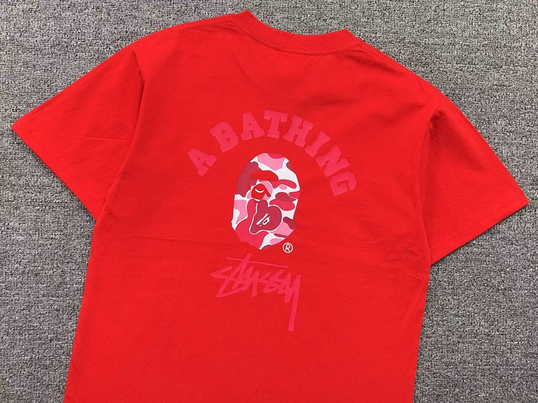 Bape 79 BAPE STUSSY T-SHIRT 411182942 (Im 170Cm 57Kg I Wear Size S In The Phot) - Image 11