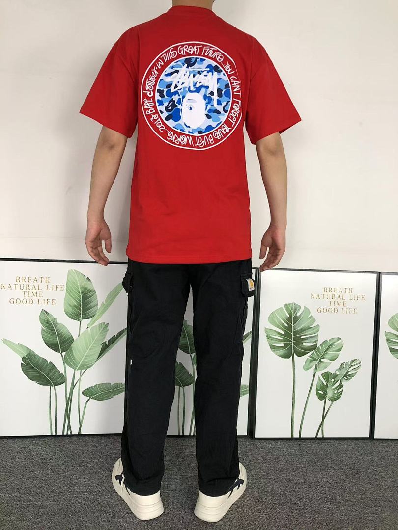 Bape 78 BAPE STUSSY T-SHIRT 1102090142 (Im 170Cm 57Kg I Wear Size S In The Phot) - Image 4