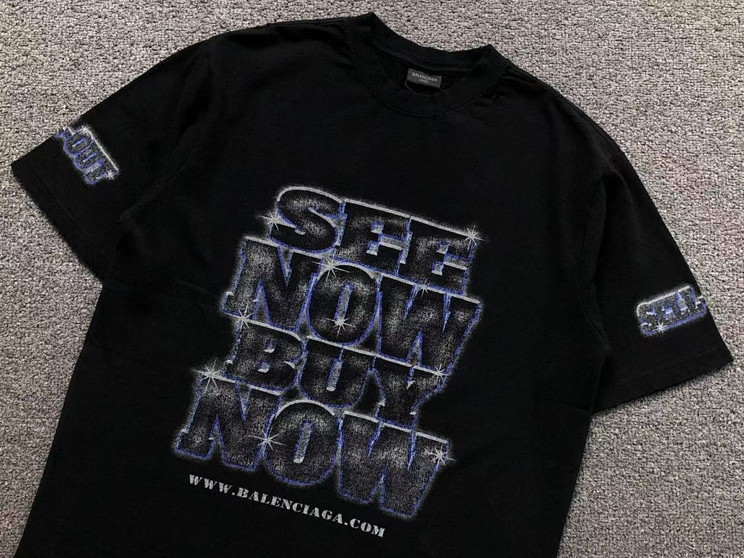 Balenciaga 135 B⭐L⭐⭐⭐IA⭐A T-SHIRT 42041311163 (Im 170Cm 60Kg I Wear Size XS In The Phot) - Image 9