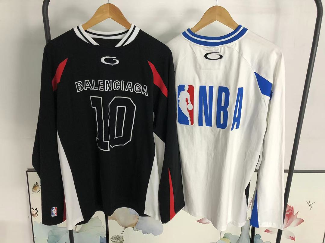 Balenciaga 185 B⭐L⭐⭐⭐IA⭐A NBA BASKETBALL LONG SLEEVED 42082105163 (Im 170Cm 60Kg I Wear Size S In The Phot) - Image 24
