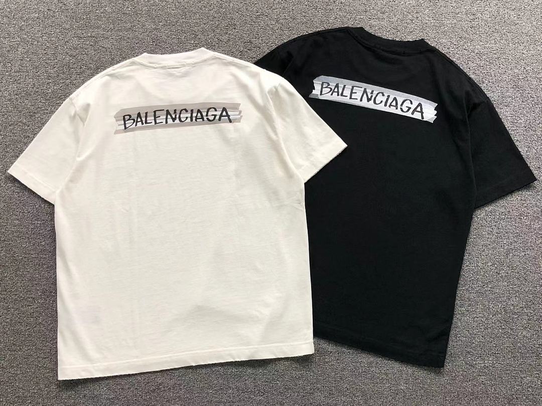 Balenciaga 125 B⭐L⭐⭐⭐IA⭐A T-SHIRT 3204303121 (Im 170Cm 60Kg I Wear Size M In The Phot) - Image 5