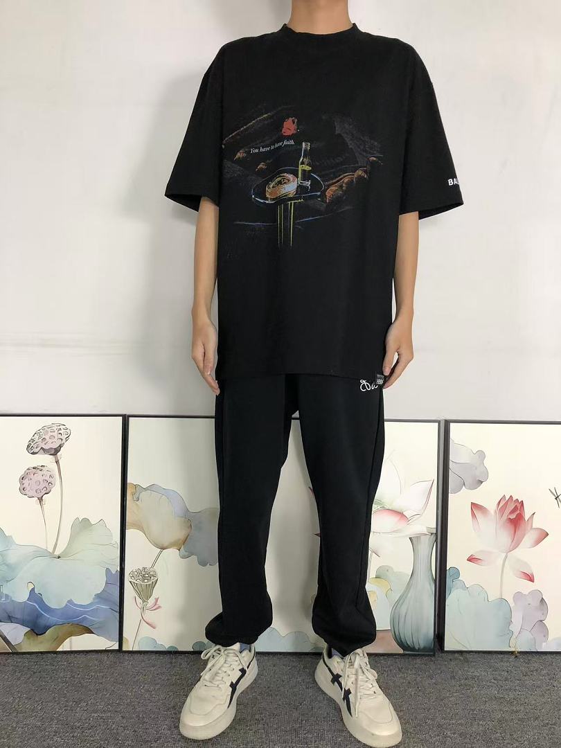 Balenciaga 129 B⭐L⭐⭐⭐IA⭐A T-SHIRT 3206173121 (Im 170Cm 60Kg I Wear Size S In The Phot) - Image 3