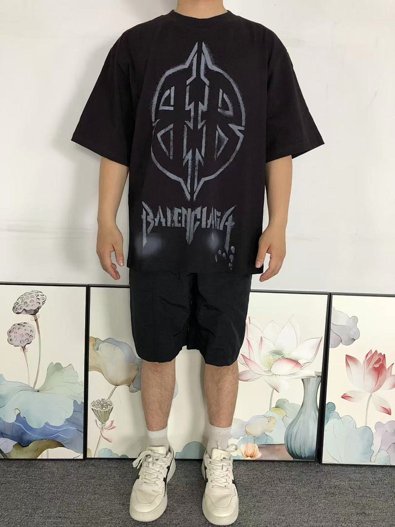 Balenciaga 135 B⭐L⭐⭐⭐IA⭐A T-SHIRT 42041302163 (Im 170Cm 60Kg I Wear Size XS In The Phot) - Image 3