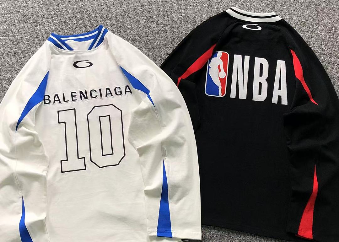 Balenciaga 185 B⭐L⭐⭐⭐IA⭐A NBA BASKETBALL LONG SLEEVED 42082105163 (Im 170Cm 60Kg I Wear Size S In The Phot) - Image 6