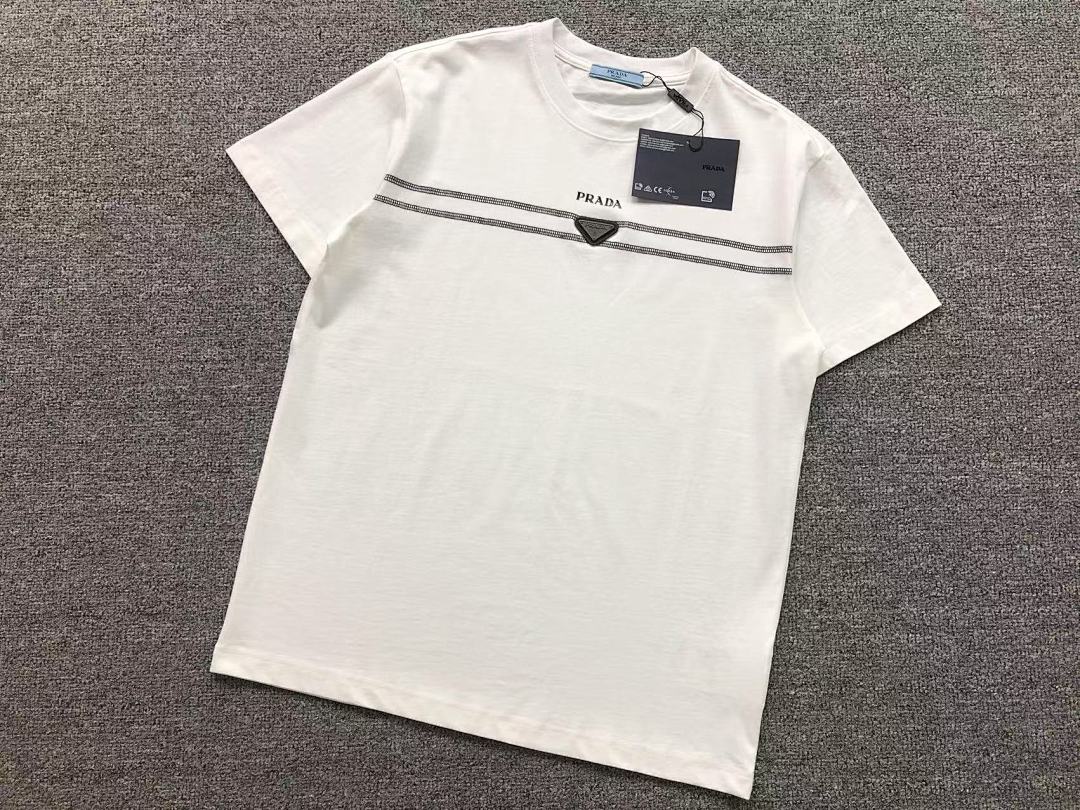 Prada 118 P⭐A⭐A T-SHIRT 3203200321 (Im 170Cm 60Kg I Wear Size L In The Phot) - Image 8