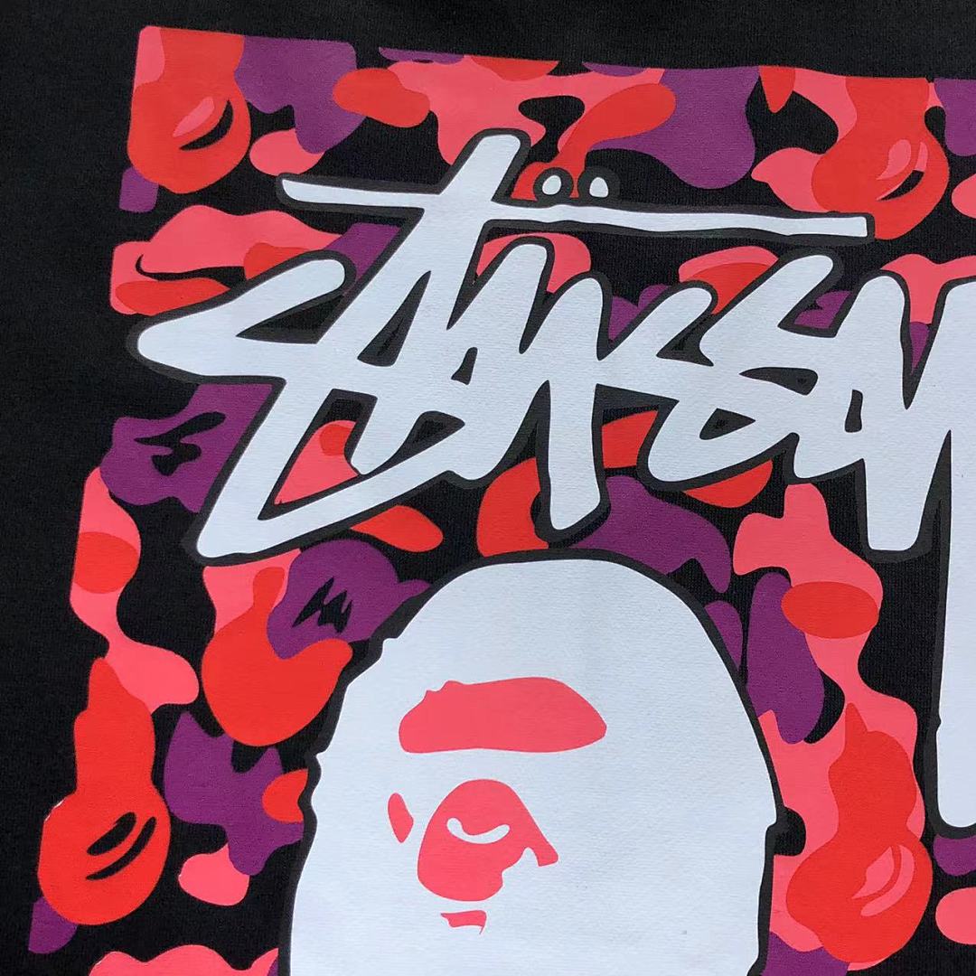 Bape 125 BAPE STUSSY HOODIE 4111280617 (Im 170Cm 55Kg I Wear Size S In The Phot) - Image 11