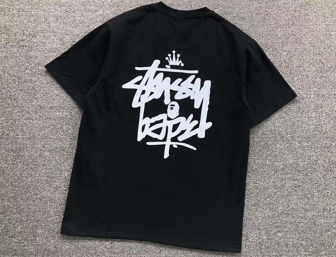 Bape 79 BAPE STUSSY T-SHIRT 411183342 (Im 170Cm 57Kg I Wear Size S In The Phot) - Image 15