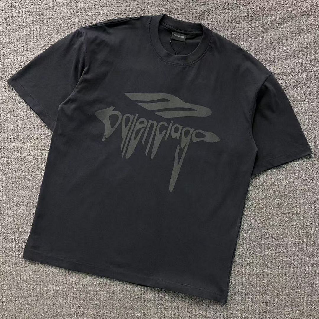 Balenciaga 118 B⭐L⭐⭐⭐IA⭐A T-SHIRT 4104071121 (Im 170Cm 60Kg I Wear Size M In The Phot)