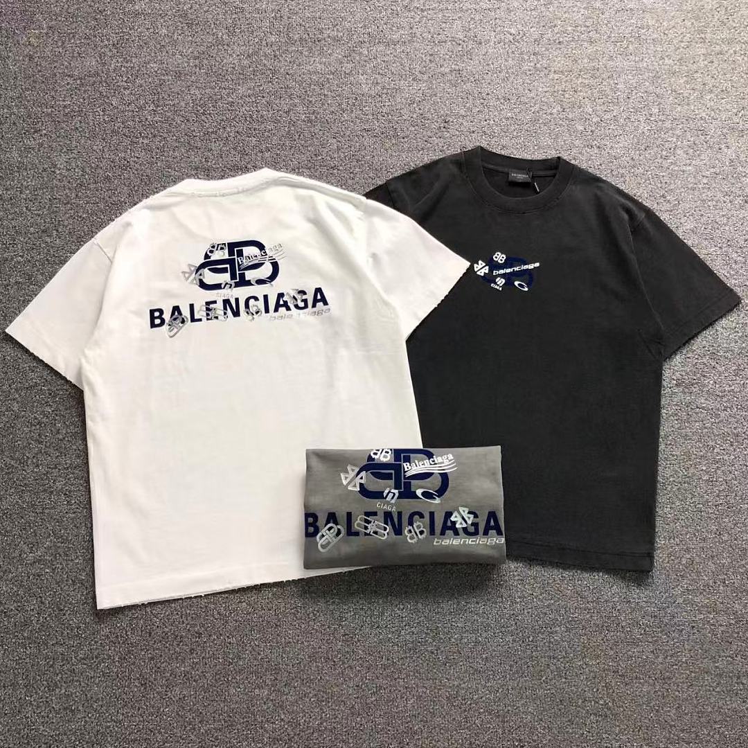 Balenciaga 128 B⭐L⭐⭐⭐IA⭐A T-SHIRT 5252505147 (Im 170Cm 60Kg I Wear Size L In The Phot)