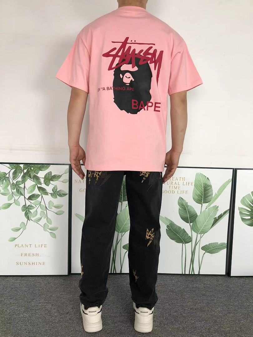 Bape 78 BAPE STUSSY T-SHIRT 1102101142 (Im 170Cm 57Kg I Wear Size S In The Phot) - Image 5