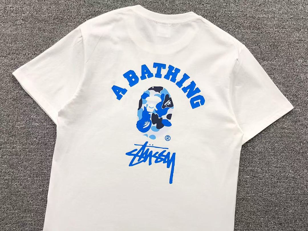 Bape 79 BAPE STUSSY T-SHIRT 411183042 (Im 170Cm 57Kg I Wear Size S In The Phot) - Image 8
