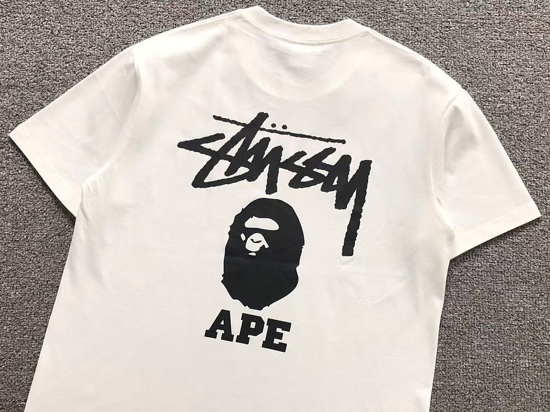 Bape 85 BAPE STUSSY T-SHIRT 124150231 (Im 170Cm 60Kg I Wear Size M In The Phot) - Image 8