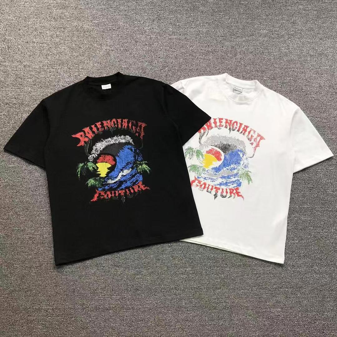 Balenciaga 129 B⭐L⭐⭐⭐IA⭐A T-SHIRT 3206171821 (Im 170Cm 60Kg I Wear Size S In The Phot)