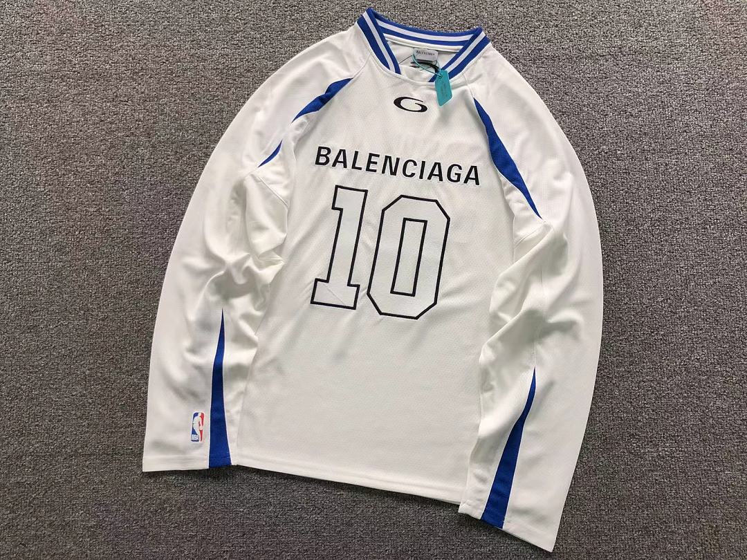 Balenciaga 258 B⭐L⭐⭐⭐IA⭐A NBA BASKETBALL LONG SLEEVED 1242008159 (Im 170Cm 60Kg I Wear Size XS In The Phot) - Image 8
